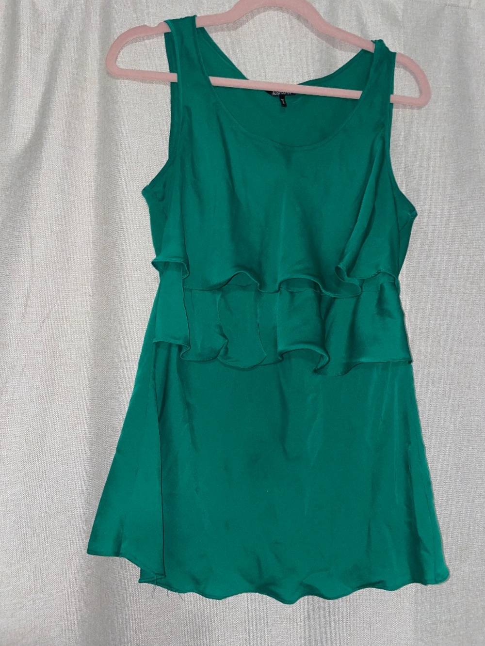 Green tank top fancy blouse